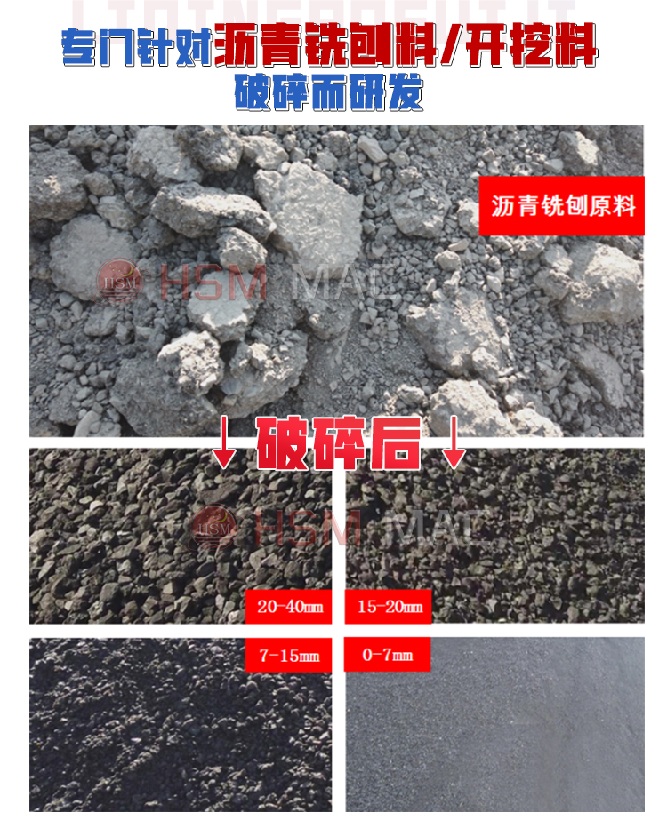 瀝青再(zai)生破碎機(ji) 再生(sheng)料(liao)破碎(sui)篩(shai)分(fen)設(she)備 柔性(xing)破碎機(ji) 雙(shuang)齒輥破(po)碎機生産(chan)廠傢(jia) 
